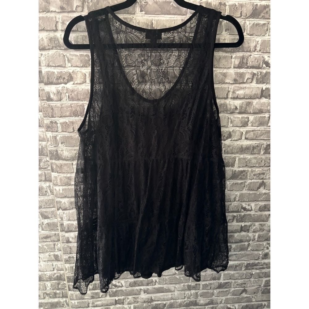 Babydoll‎ Lace Tiered Tunic Tank - Picture 3 of 5